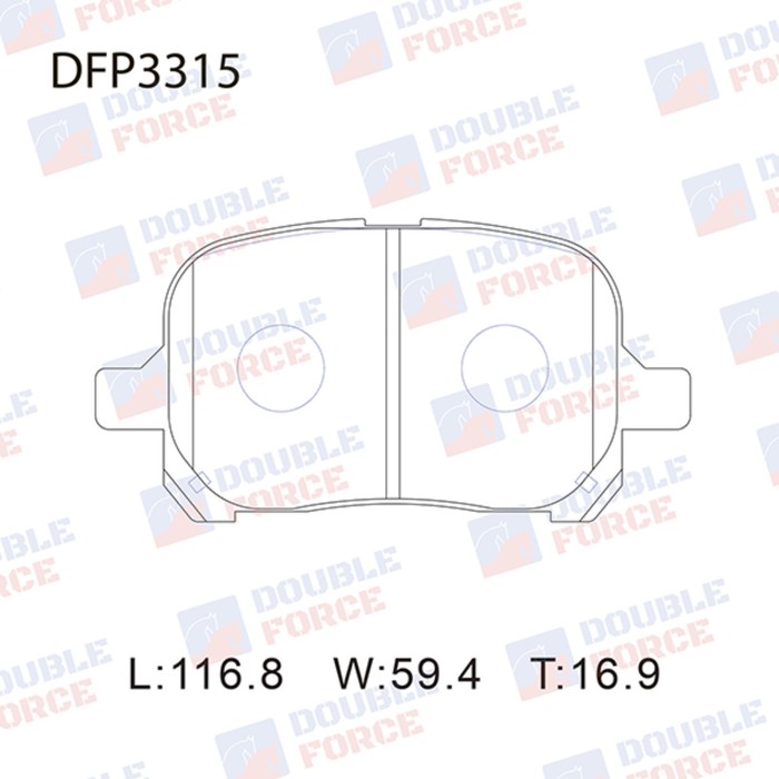 Колодки тормозные дисковые Double Force DFP3315