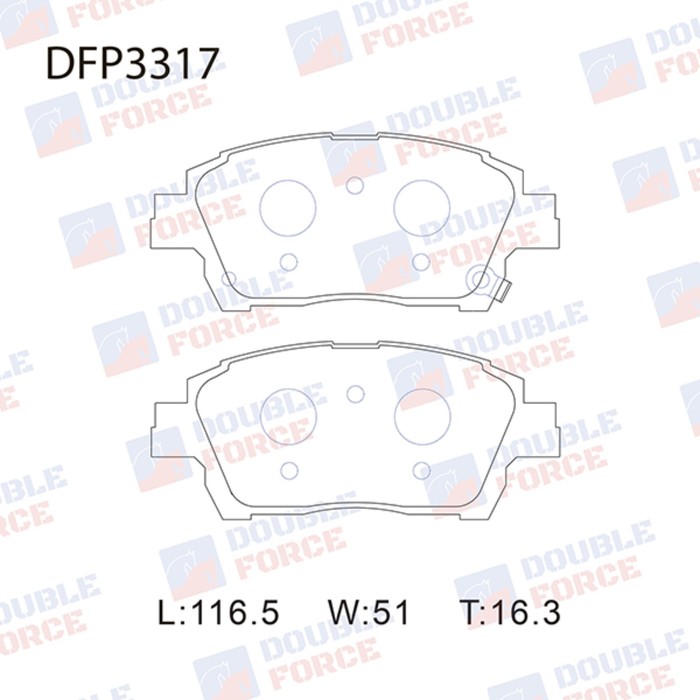 

Колодки тормозные дисковые Double Force DFP3317
