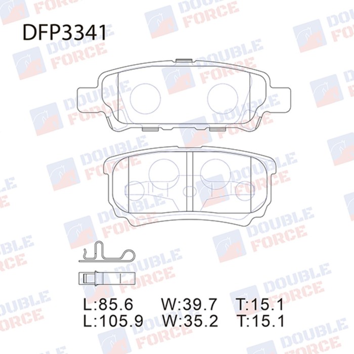 

Колодки тормозные дисковые Double Force DFP3341
