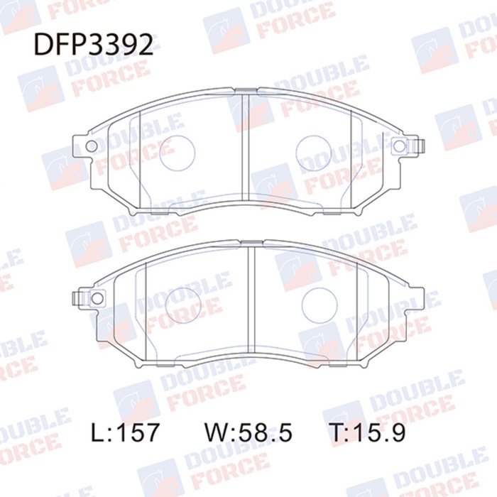 Колодки тормозные дисковые Double Force DFP3392