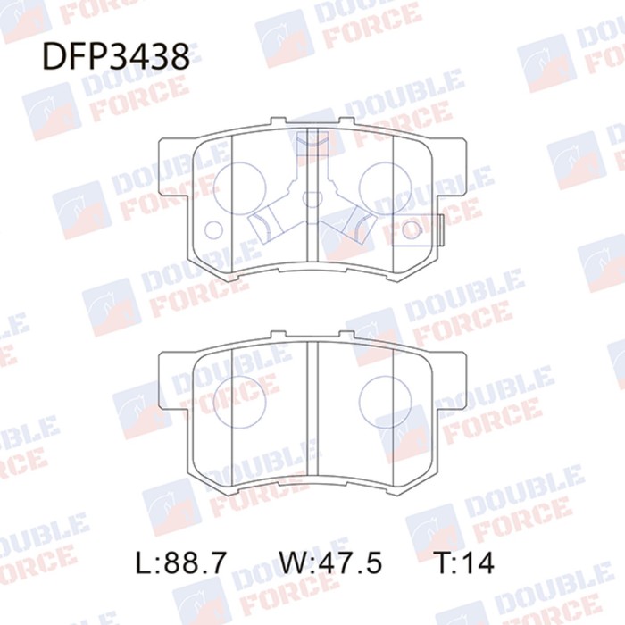 

Колодки тормозные дисковые Double Force DFP3438