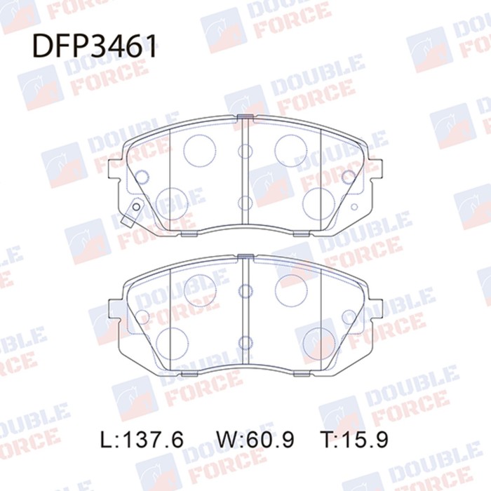 

Колодки тормозные дисковые Double Force DFP3461