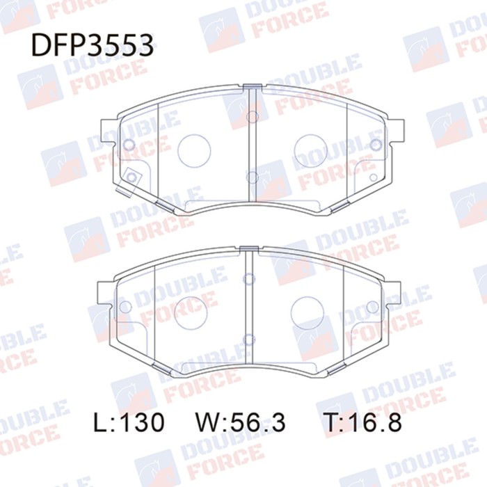 Колодки тормозные дисковые Double Force DFP3553