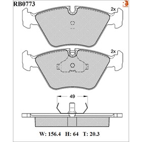

Дисковые тормозные колодки R BRAKE RB0773