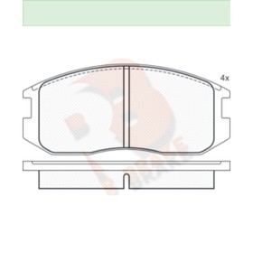 

Дисковые тормозные колодки R BRAKE RB0875