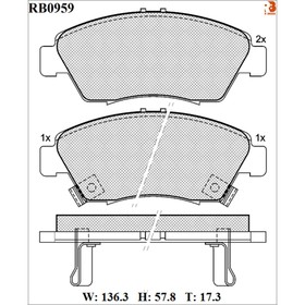 

Дисковые тормозные колодки R BRAKE RB0959