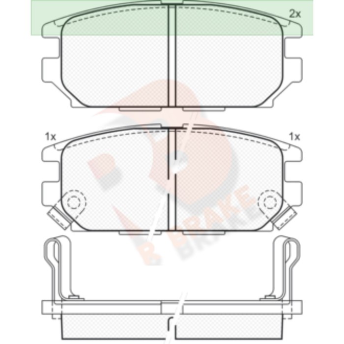 

Дисковые тормозные колодки R BRAKE RB0983
