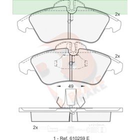 

Дисковые тормозные колодки R BRAKE RB1104
