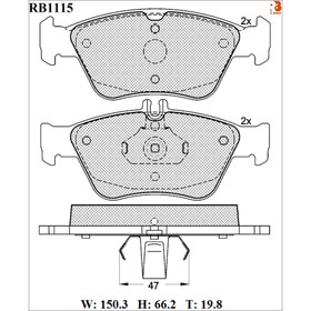 

Дисковые тормозные колодки R BRAKE RB1115