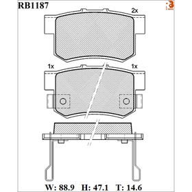 

Дисковые тормозные колодки R BRAKE RB1187
