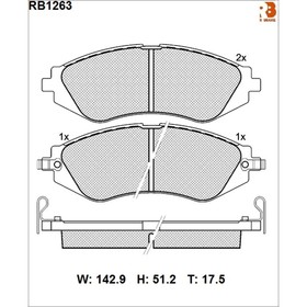 

Дисковые тормозные колодки R BRAKE RB1263