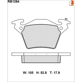 

Дисковые тормозные колодки R BRAKE RB1284