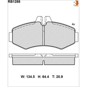 

Дисковые тормозные колодки R BRAKE RB1288
