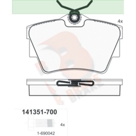

Дисковые тормозные колодки R BRAKE RB1351-700