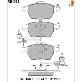 

Дисковые тормозные колодки R BRAKE RB1362