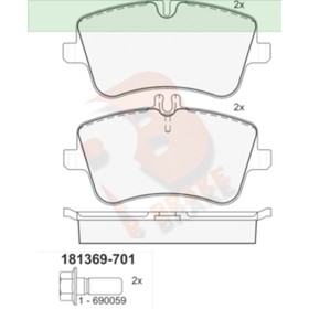 

Дисковые тормозные колодки R BRAKE RB1369-701