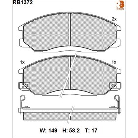 

Дисковые тормозные колодки R BRAKE RB1372