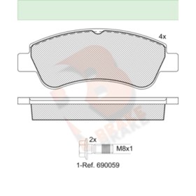 

Дисковые тормозные колодки R BRAKE RB1388-701