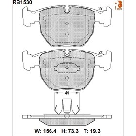 

Дисковые тормозные колодки R BRAKE RB1530