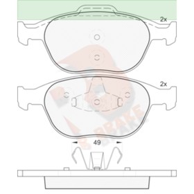 

Дисковые тормозные колодки R BRAKE RB1537