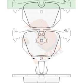 

Дисковые тормозные колодки R BRAKE RB1552
