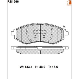 

Дисковые тормозные колодки R BRAKE RB1566