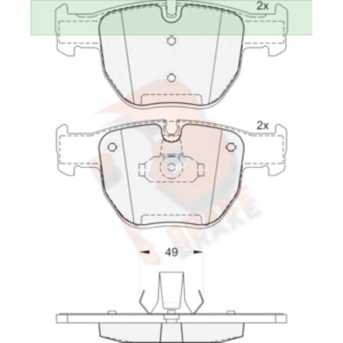 

Дисковые тормозные колодки R BRAKE RB1574