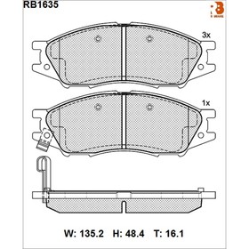 

Дисковые тормозные колодки R BRAKE RB1635