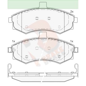 

Дисковые тормозные колодки R BRAKE RB1643