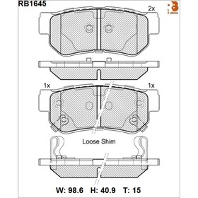 

Дисковые тормозные колодки R BRAKE RB1645