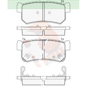 

Дисковые тормозные колодки R BRAKE RB1646