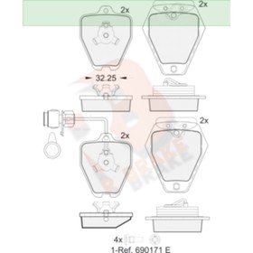 

Дисковые тормозные колодки R BRAKE RB1691
