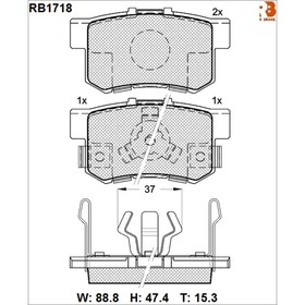 

Дисковые тормозные колодки R BRAKE RB1718