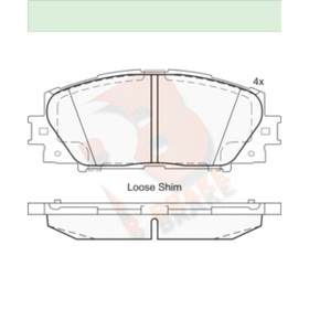 

Дисковые тормозные колодки R BRAKE (противоскрипная пластина в компл.) RB1774