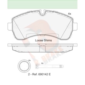 

Дисковые тормозные колодки R BRAKE (противоскрипная пластина в компл.) RB1785