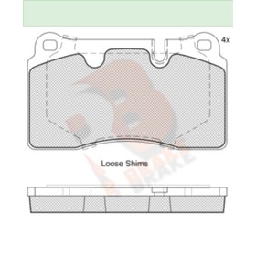 

Дисковые тормозные колодки R BRAKE (противоскрипная пластина в компл.) RB1788