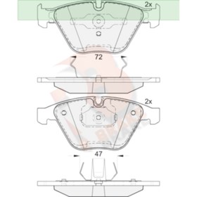 

Дисковые тормозные колодки R BRAKE RB1814