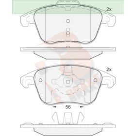 

Дисковые тормозные колодки R BRAKE RB1866