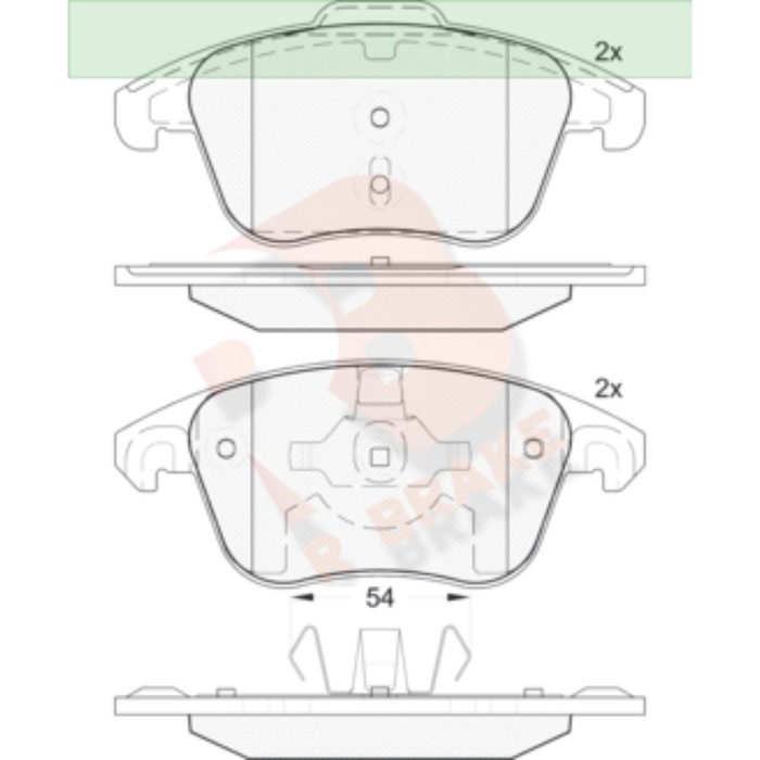 

Дисковые тормозные колодки R BRAKE RB1866-200