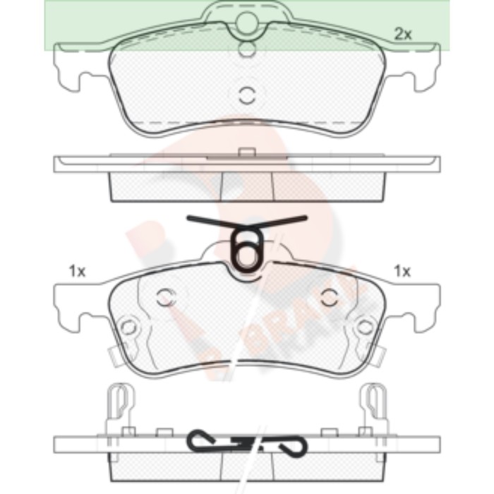 

Дисковые тормозные колодки R BRAKE RB1878