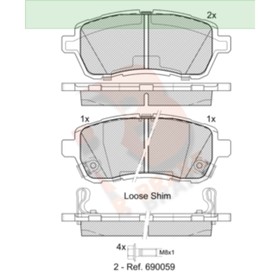 

Дисковые тормозные колодки R BRAKE RB1881