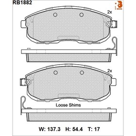 

Дисковые тормозные колодки R BRAKE RB1882