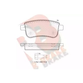 

Дисковые тормозные колодки R BRAKE RB1904