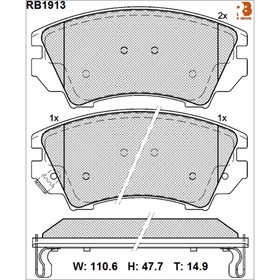 

Дисковые тормозные колодки R BRAKE RB1913