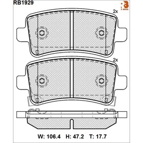 

Дисковые тормозные колодки R BRAKE RB1929