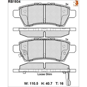 

Дисковые тормозные колодки R BRAKE RB1934