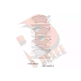 

Дисковые тормозные колодки R BRAKE RB1957-203