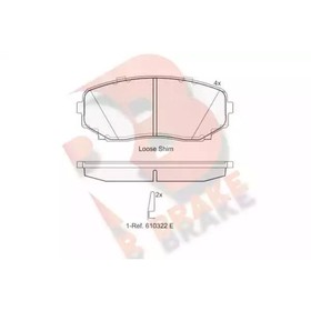 

Дисковые тормозные колодки R BRAKE RB1962