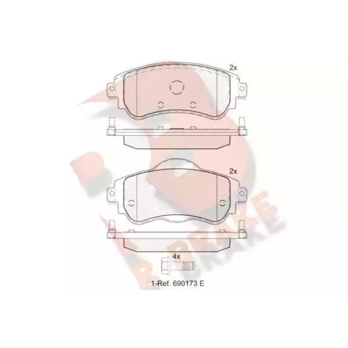 

Дисковые тормозные колодки R BRAKE RB2027