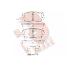 

Дисковые тормозные колодки R BRAKE RB2034
